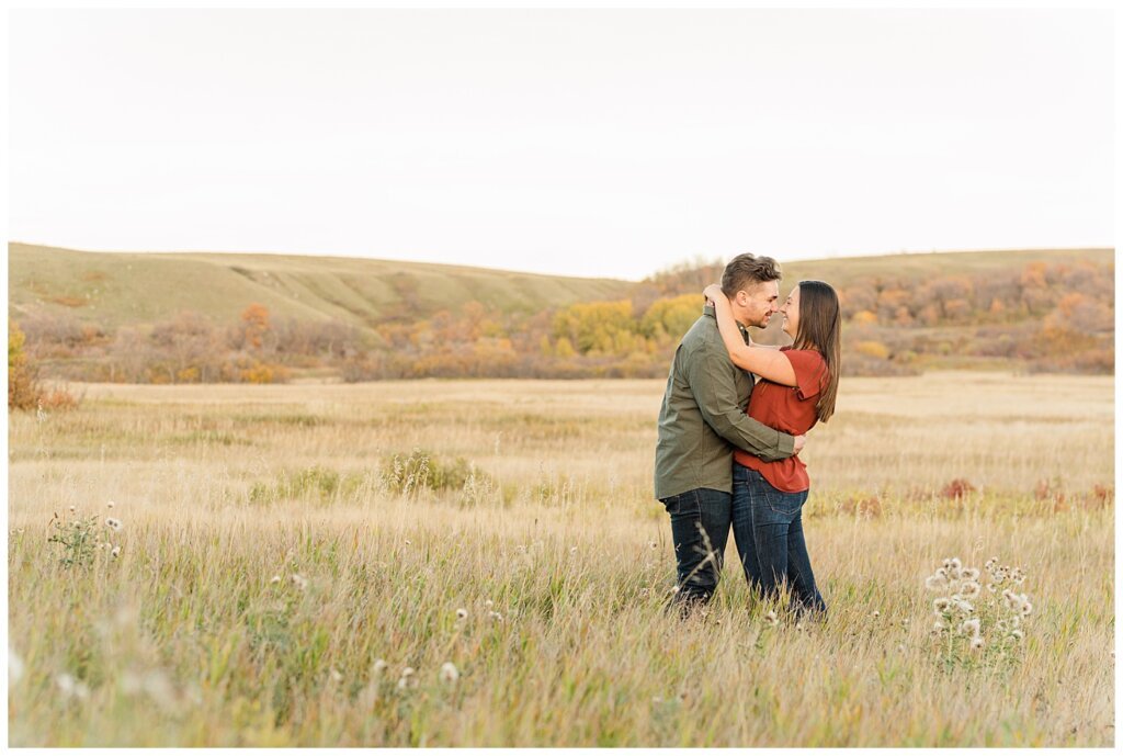 Tris & Jana - Engagement Session - Wascana Trails - 03 - Nose to nose couple