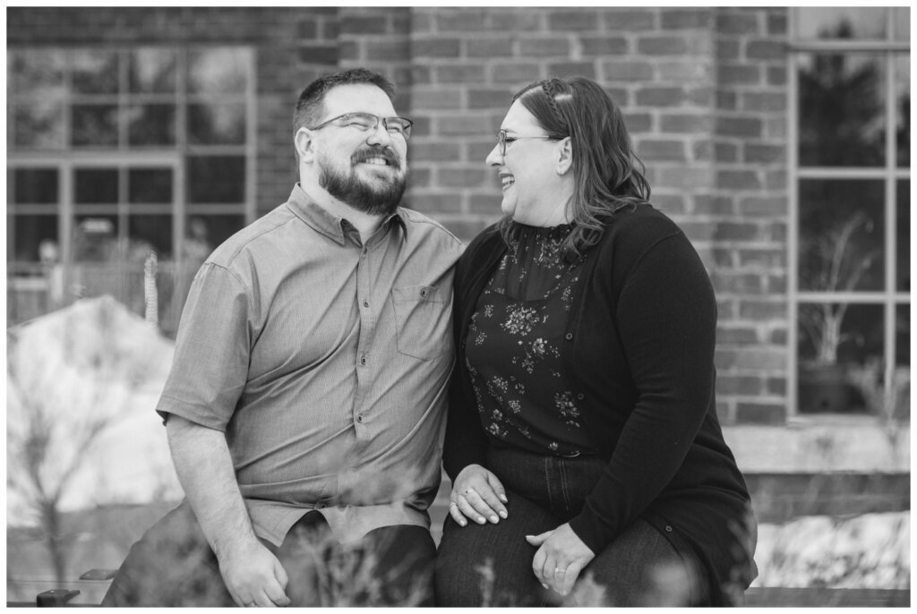 Couple making each other laugh. 