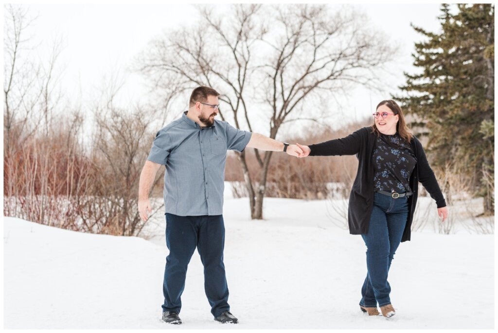 Winter walk by Wascana lake