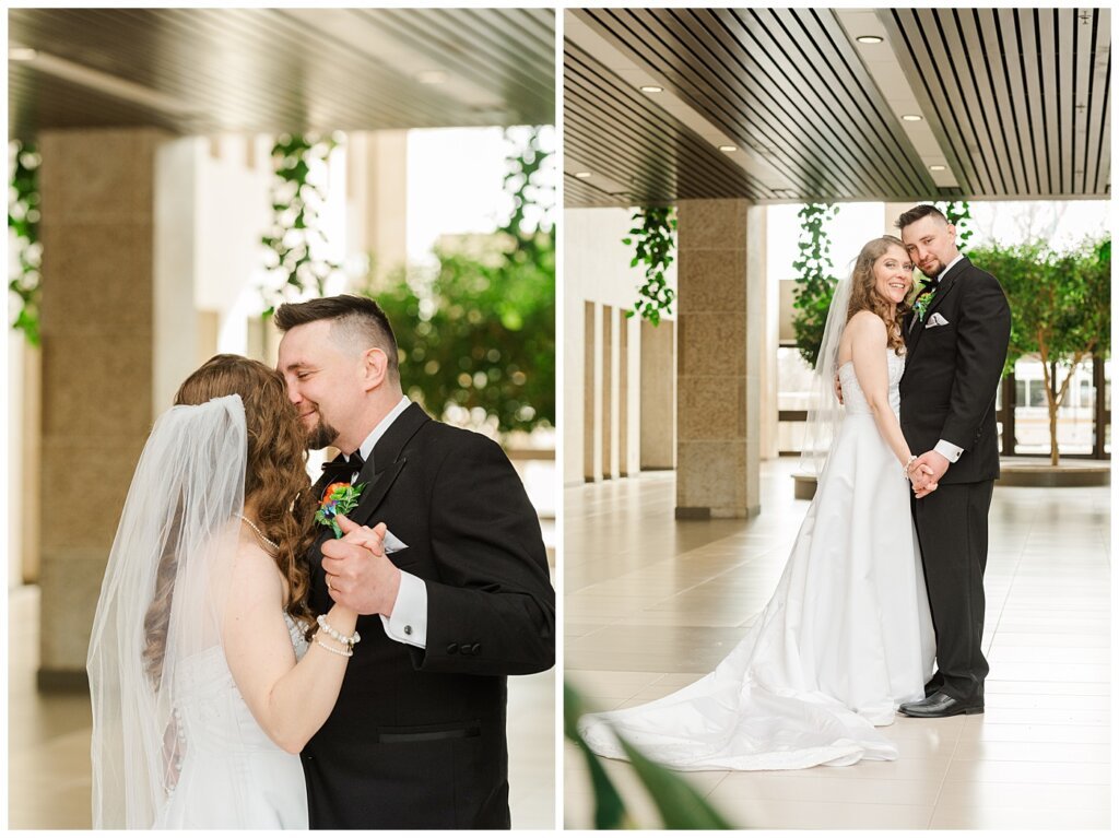 Matt & Ruth - 2022 Wedding - TC Douglas Building - Regina Wedding - Bride & Groom Practice First Dance