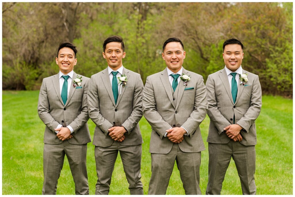 Sam & Benton - Wascana Park - 23 - Groom with groomsmen