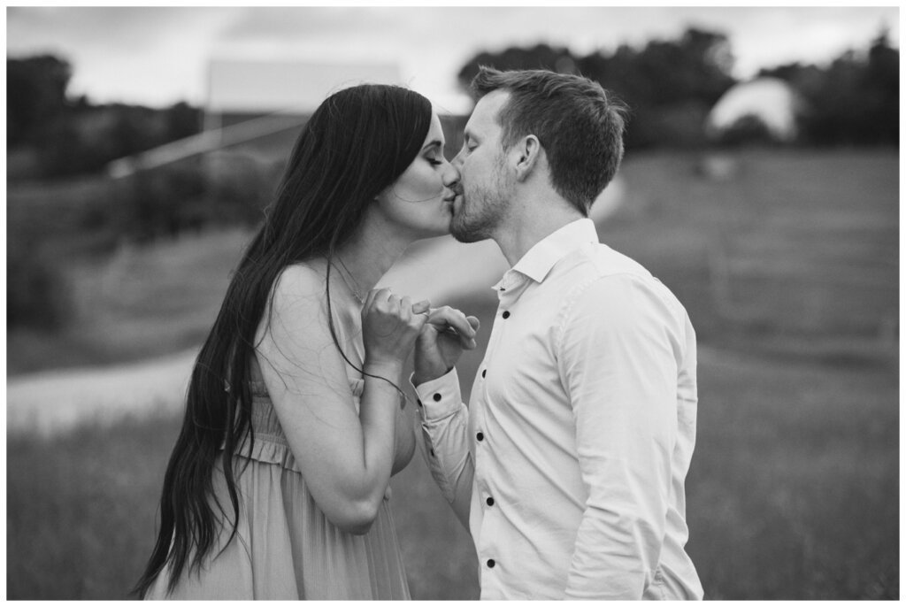 Adam Caitlin 16 Lumsden Valley Engineers share a kiss over their iron rings