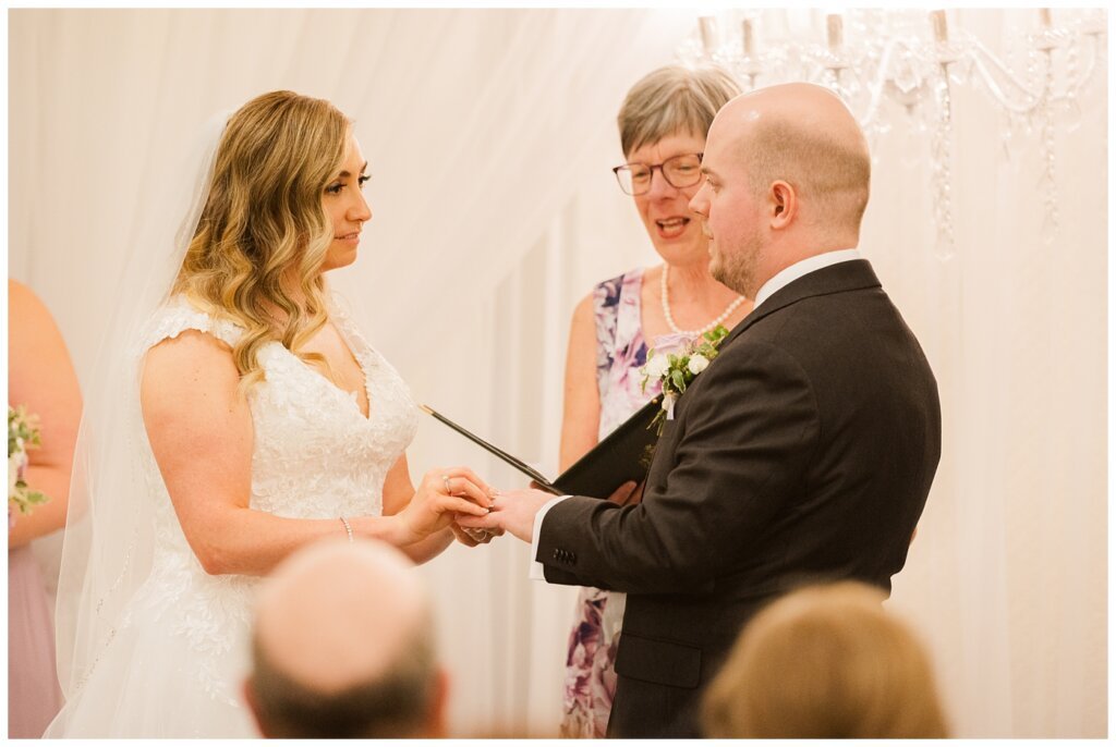 Trevor & Kim - The Atlas Hotel - 15 - Bride & Groom exchange vows