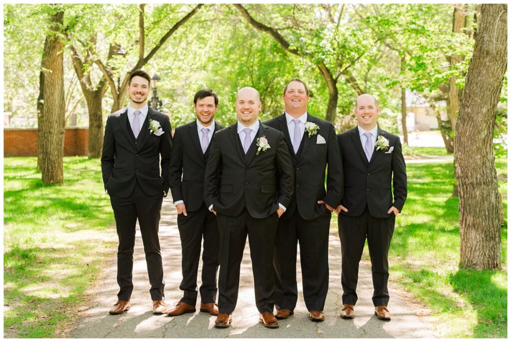 Trevor & Kim Wedding - 21 - Royal Saskatchewan Museum - Trevor & His Groomsmen