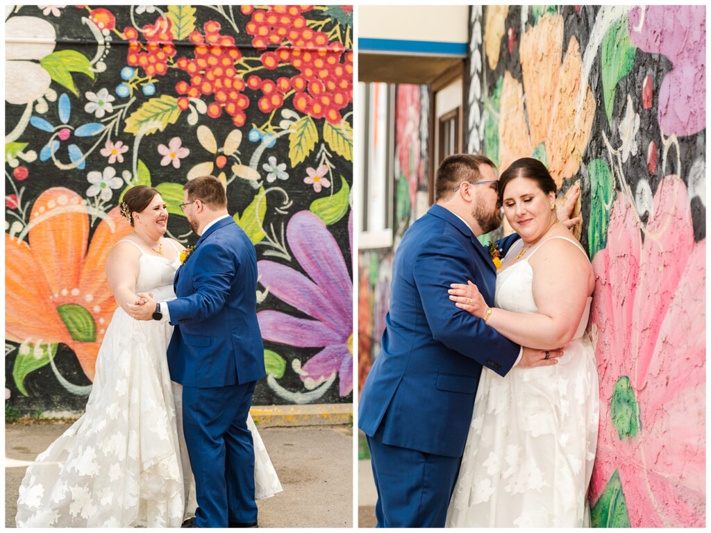 Paul & Lubomyra - Ukrainian Wedding - 27 - Regina Ukrainian Coop - Couple portraits at graffiti