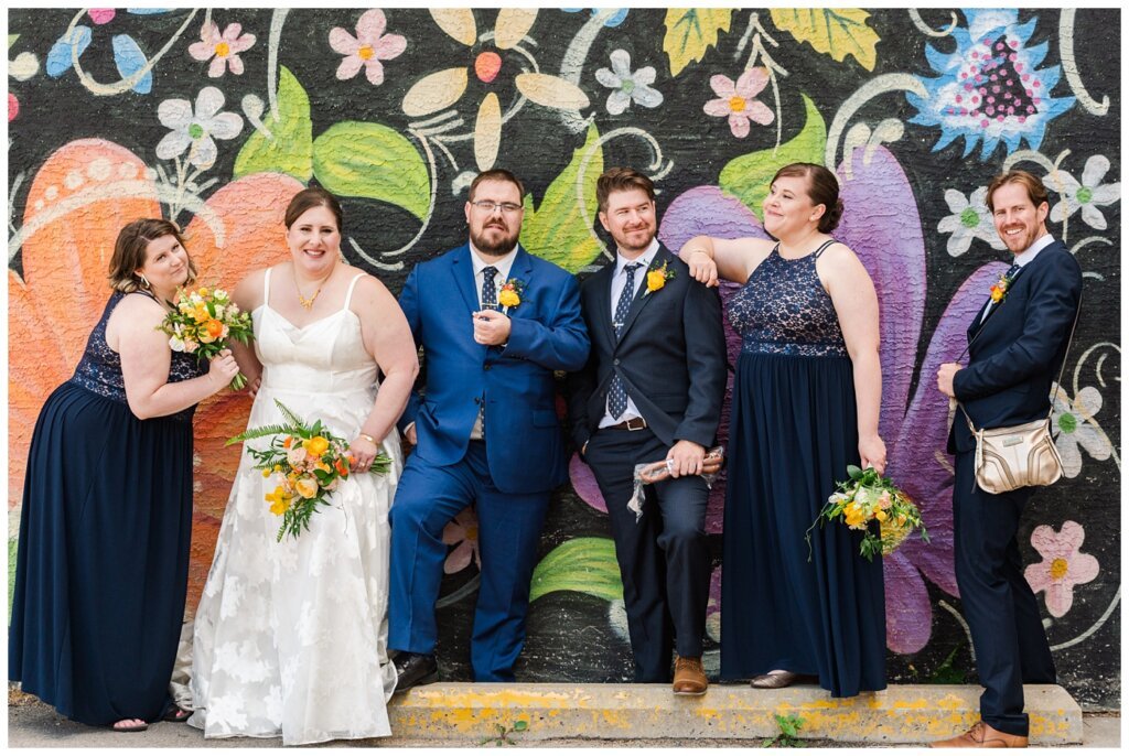 Paul & Lubomyra - Ukrainian Wedding - 29 - Regina Ukrainian Coop - Wedding Party looking tough