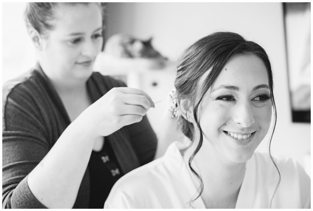 Tris & Jana - Lumsden Wedding - 07 - Bride has her hair done by Beauty by Jodie Zorn