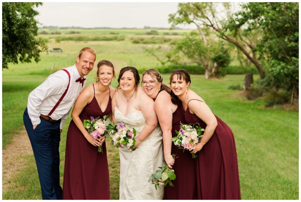 Ben & Megan - 20 - Regina Wedding - Bride with her attendants