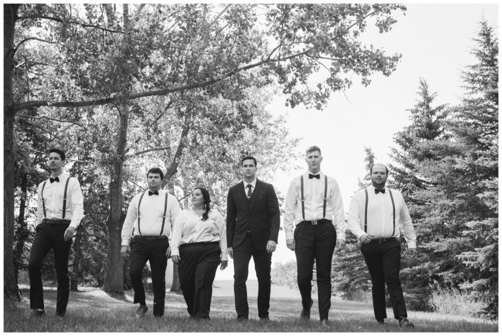 Ben & Megan - 24 - Regina Wedding - Groom with his attendants