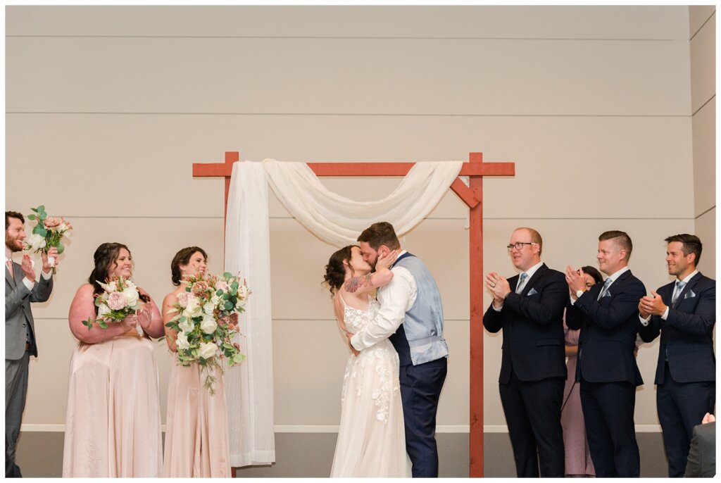 Mitch & Val - 34 - Regina Wedding - The first kiss as husband & wife