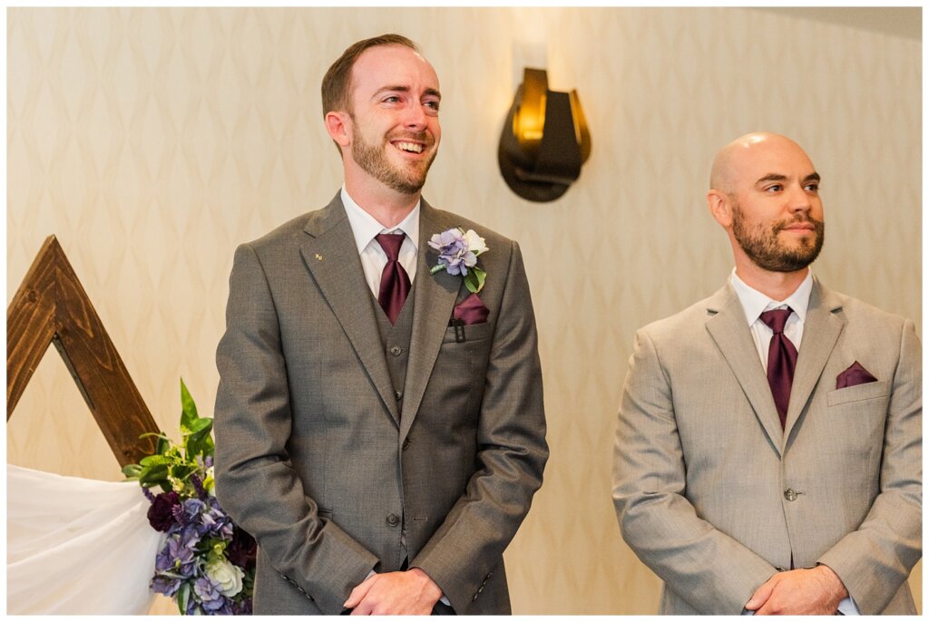Andrew & Alisha - Regina Wedding Photography - 16 - Grooms emotions take over as he cries the happiest tears