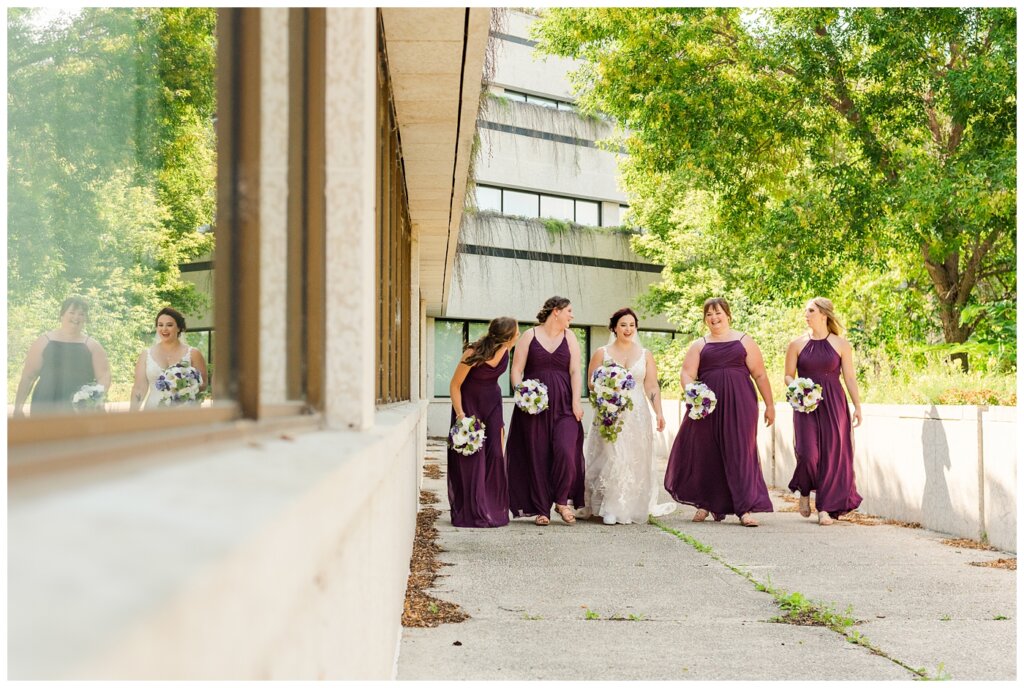 Andrew & Alisha - Regina Wedding Photography - 24 - Bride laughing with bridesmaids