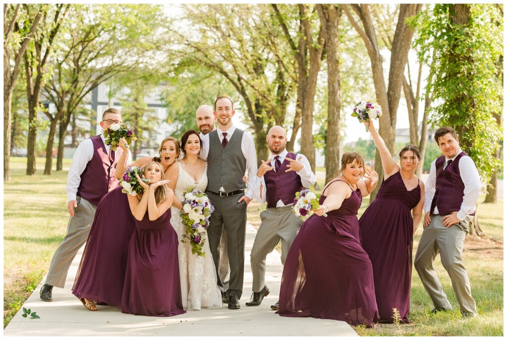 Andrew & Alisha - Regina Wedding Photography - 26 - Bridal party acting goofy