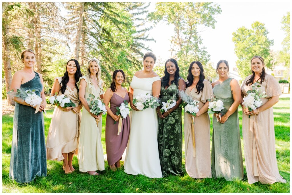 Declan & Katherine - 30 - Regina Wedding - Katherine with her crew of bridesmaids