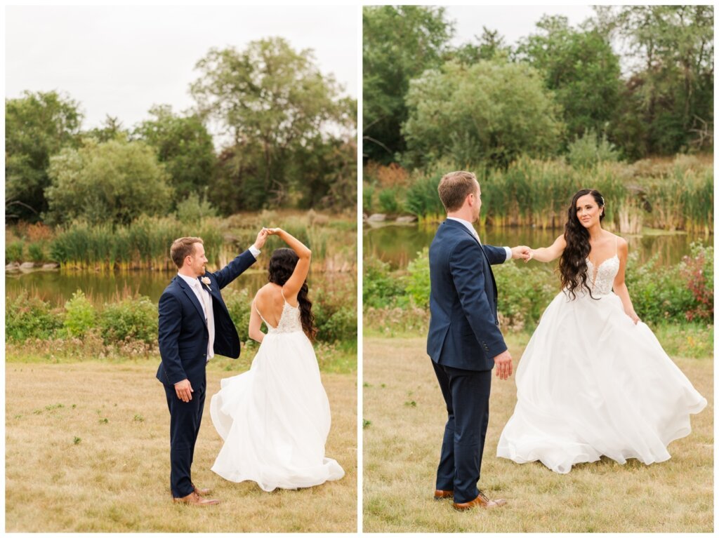 Adam & Caitlin - 27 - Regina Wedding - Bride & Groom dance together