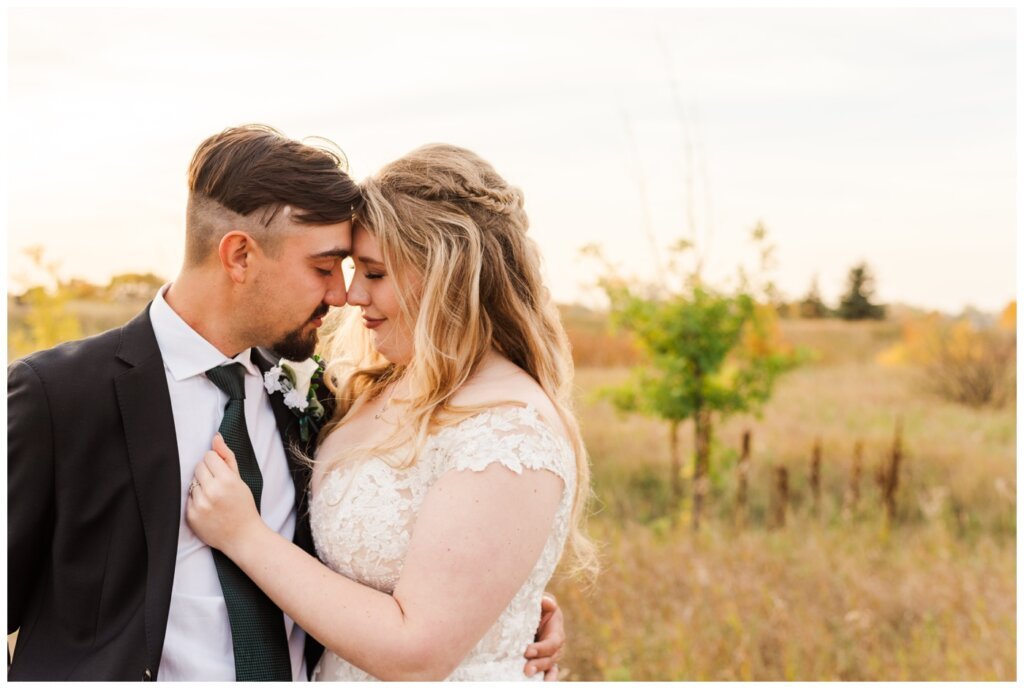 Orrin-Jade-34-Weyburn-Wedding-New-Mr-Mrs-share-a-quiet-moment-at-sunset-on-the-Red-Coat-Trail-1