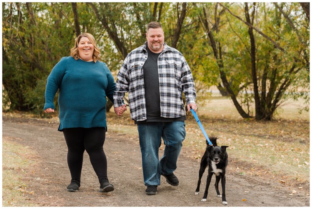 Scott & Ashley - 02 - Couple take their dog for a walk in the park