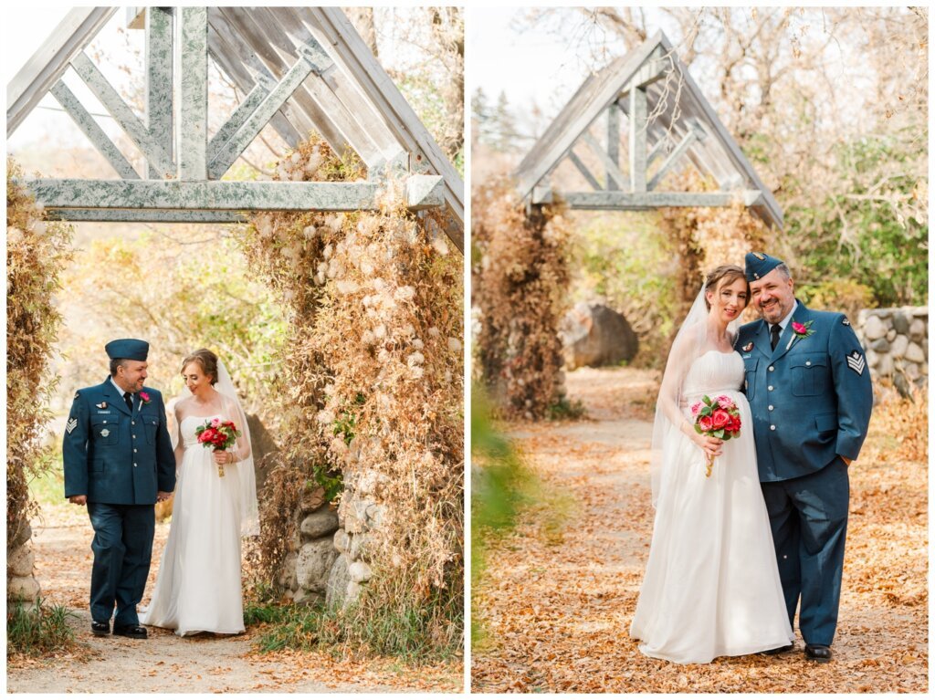 Shawn Jennifer - 12 - Moose Jaw Wedding Bride groom walk through McCaig Garden