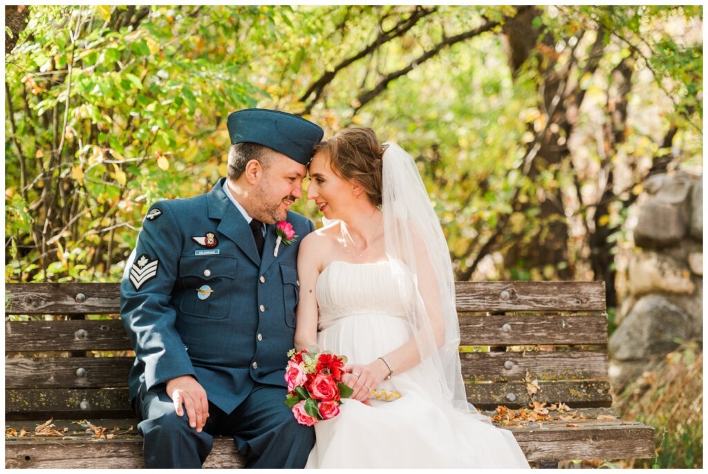 Shawn Jennifer - 15 - Moose Jaw Wedding Bridal portrait in her gown from Davids Bridal