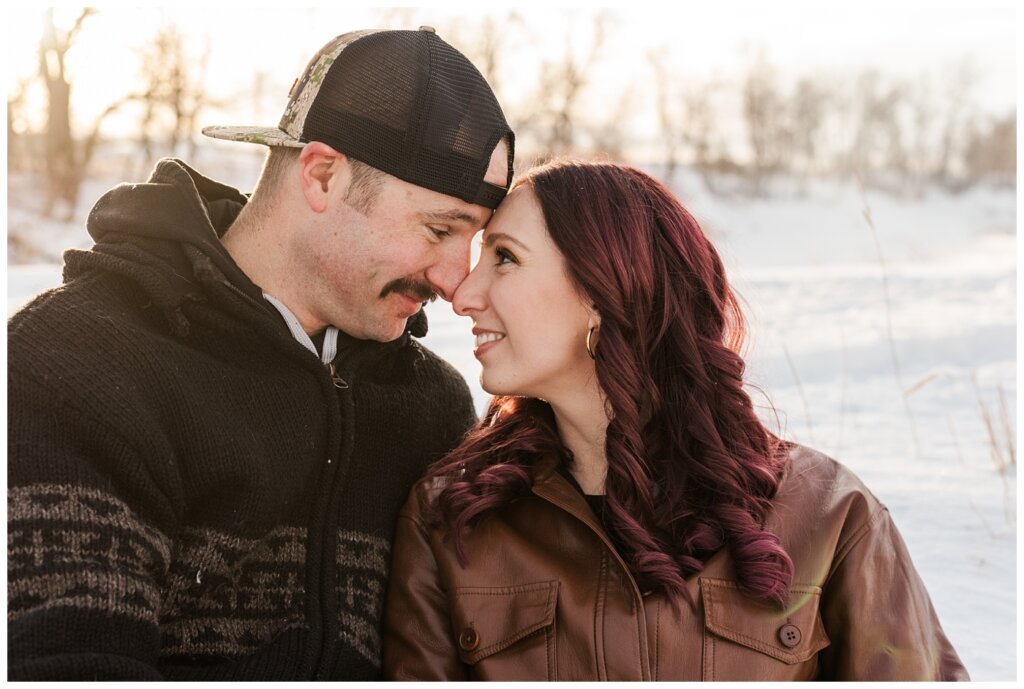 Brett & Brittany - Winter 2023 - Lumsden Valley - 03 - Wife looks at the love of her life