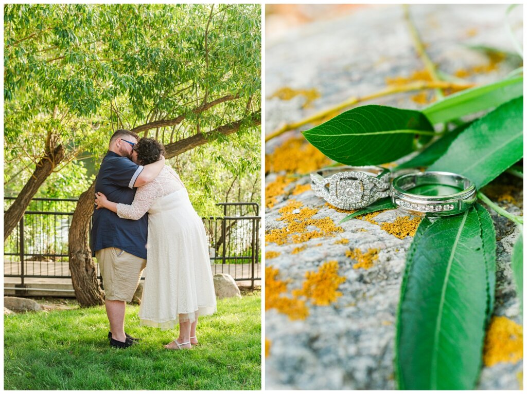 Lakewood Park Elopement - 05 - Couple has their first kiss