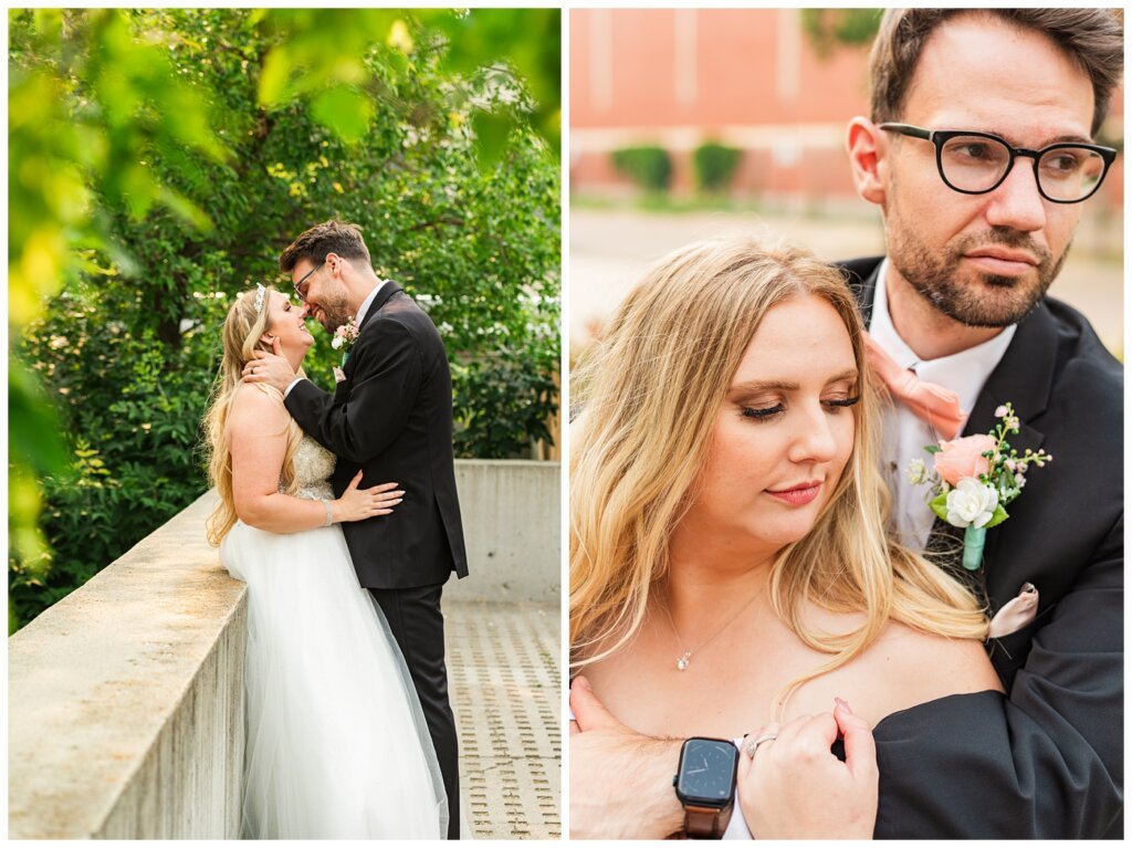 Brett & Rachelle - Delta Regina Wedding - 16 - Bride & Groom at Provincial Archive Building