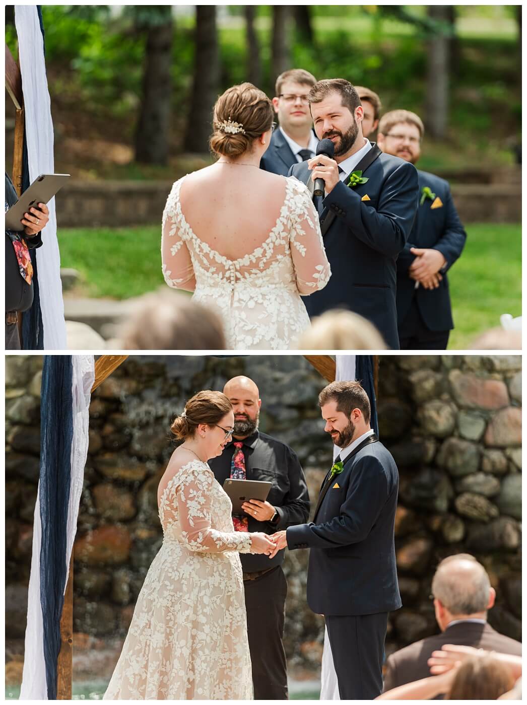 Jared & Haley - 15 - Bride and Groom exchanging vows and rings