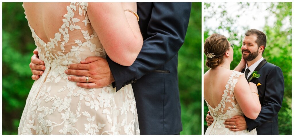 Jared & Haley - 19 - Bride and Groom embracing each other at Kiwanis Park