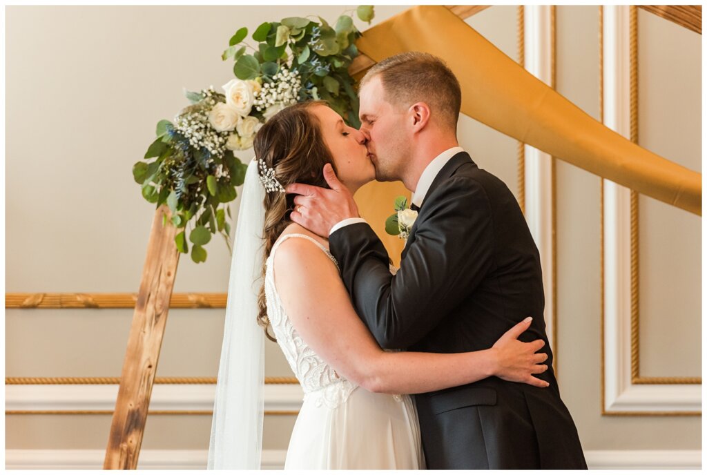 Ryan & Melissa - Hotel Sask Wedding - 15 - First kiss as Husband and Wife