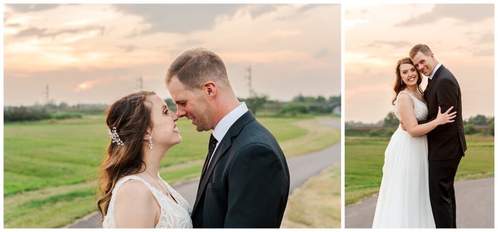 Ryan & Melissa - Hotel Sask Wedding - 24 - Sunset Photos with couple in west Regina