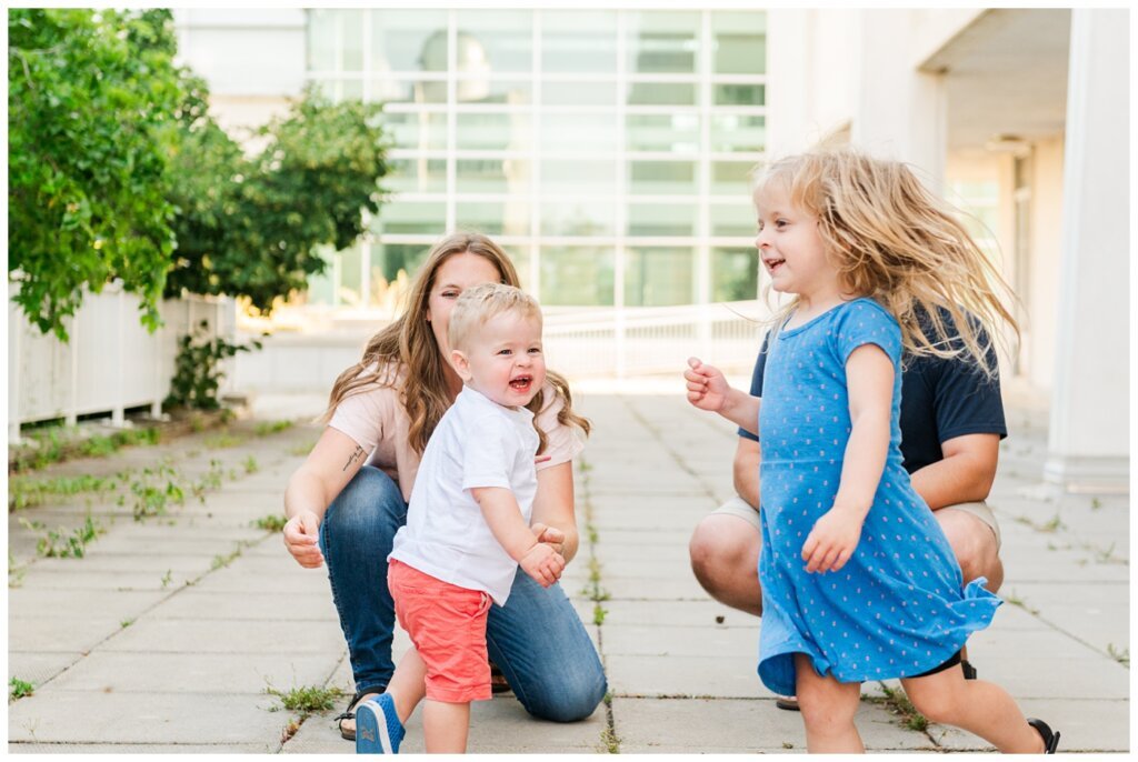 Eyre Family - University of Regina - 04 - Little girl runs after her brother