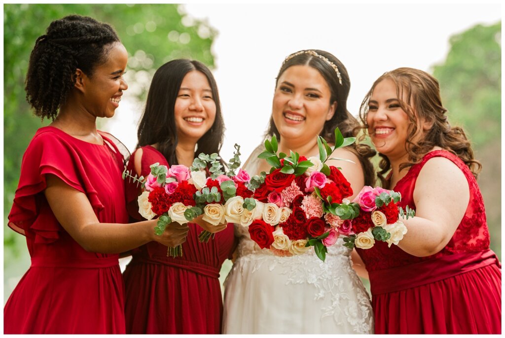 Luis & Keila - Summer wedding 2023 - Les Sherman Park - 08 - Flower bouquets from Costco