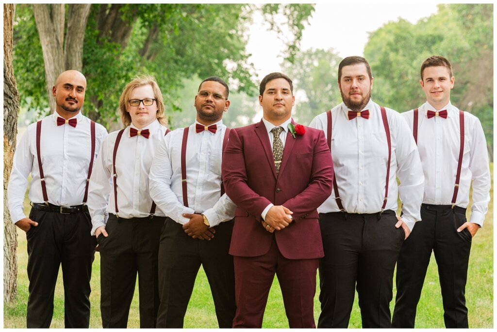 Luis & Keila - Summer wedding 2023 - Les Sherman Park - 09 - Groom with his groomsmen