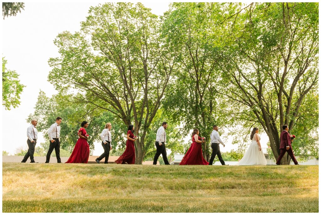 Luis & Keila - Summer wedding 2023 - Les Sherman Park - 10 - Bridal Party walking together