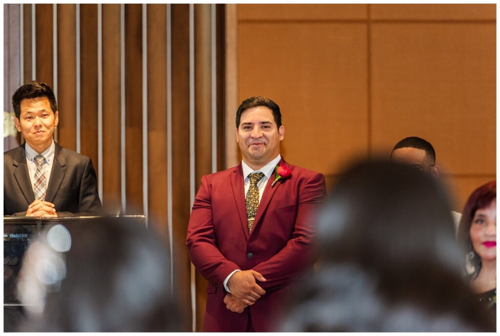 Luis & Keila - Summer wedding 2023 - Seventh Day Adventist Church - 02 - Groom gets a first look of his Bride