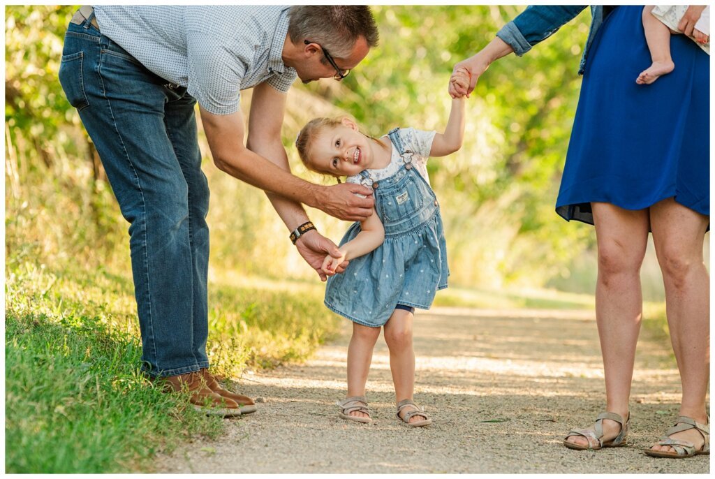 Parsons Family - AE Wilson Park - 01 - Dad tickles daughter