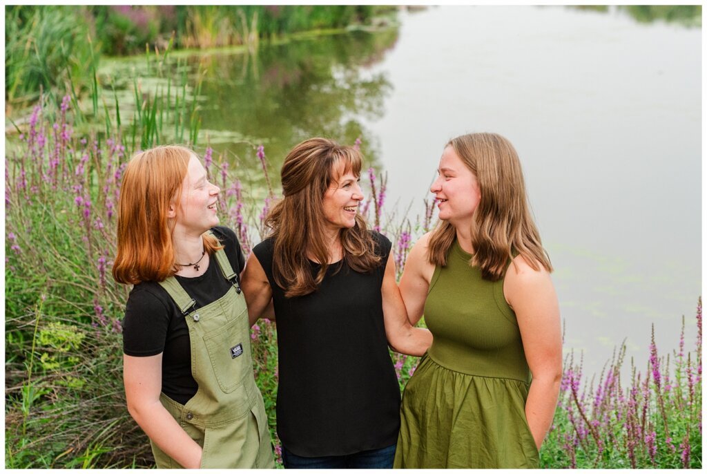 Schoenroth Family - AE Wilson Park - 09 - Mom smiles with her two daughters