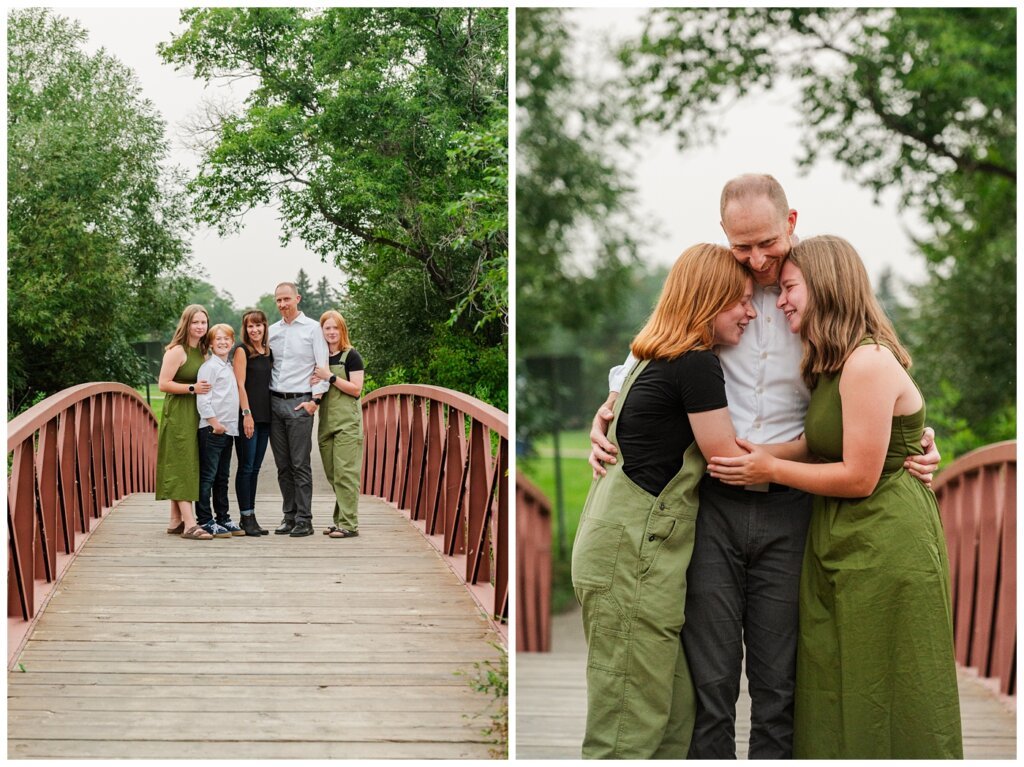 Schoenroth Family - AE Wilson Park - 14 - Dad hugs his two daughters