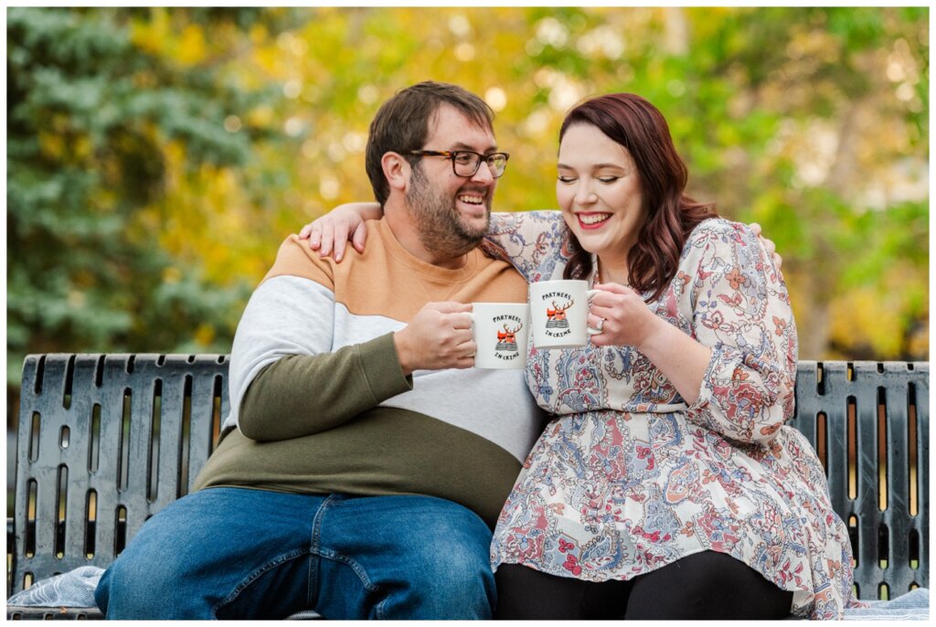 Darren & Amber Engagement - Parkridge Park - 12 - Partners in crime coffee mugs