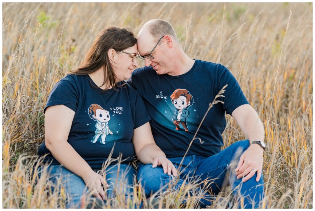 Sheldon & Amy - Wascana Trails - 03 - Matching Star Wars shirts
