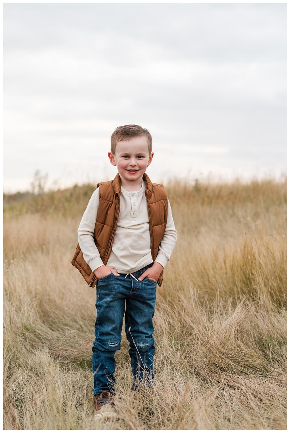 Zurowski Family - Wascana Trails - 10 - Little boy in blue jeans