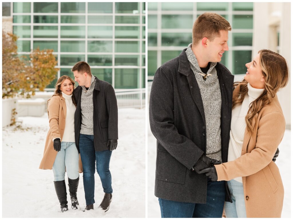 Michael & Briana - Engagement Session - 01 - UofR - Walking Together