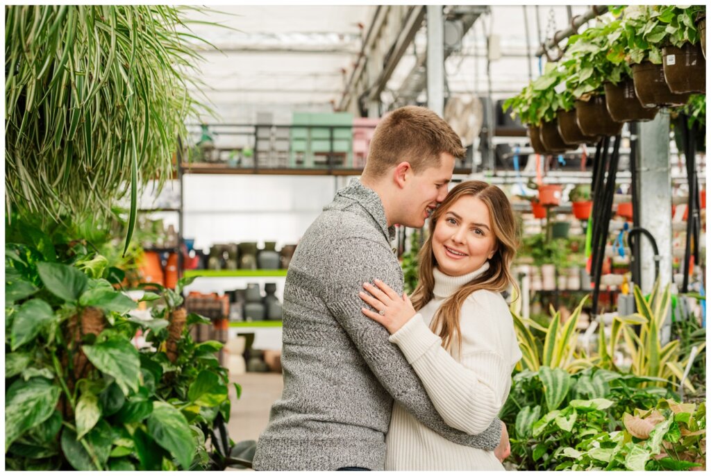 Michael & Briana - Engagement Session - 12 - Dutch Growers - Couple in greenhouse