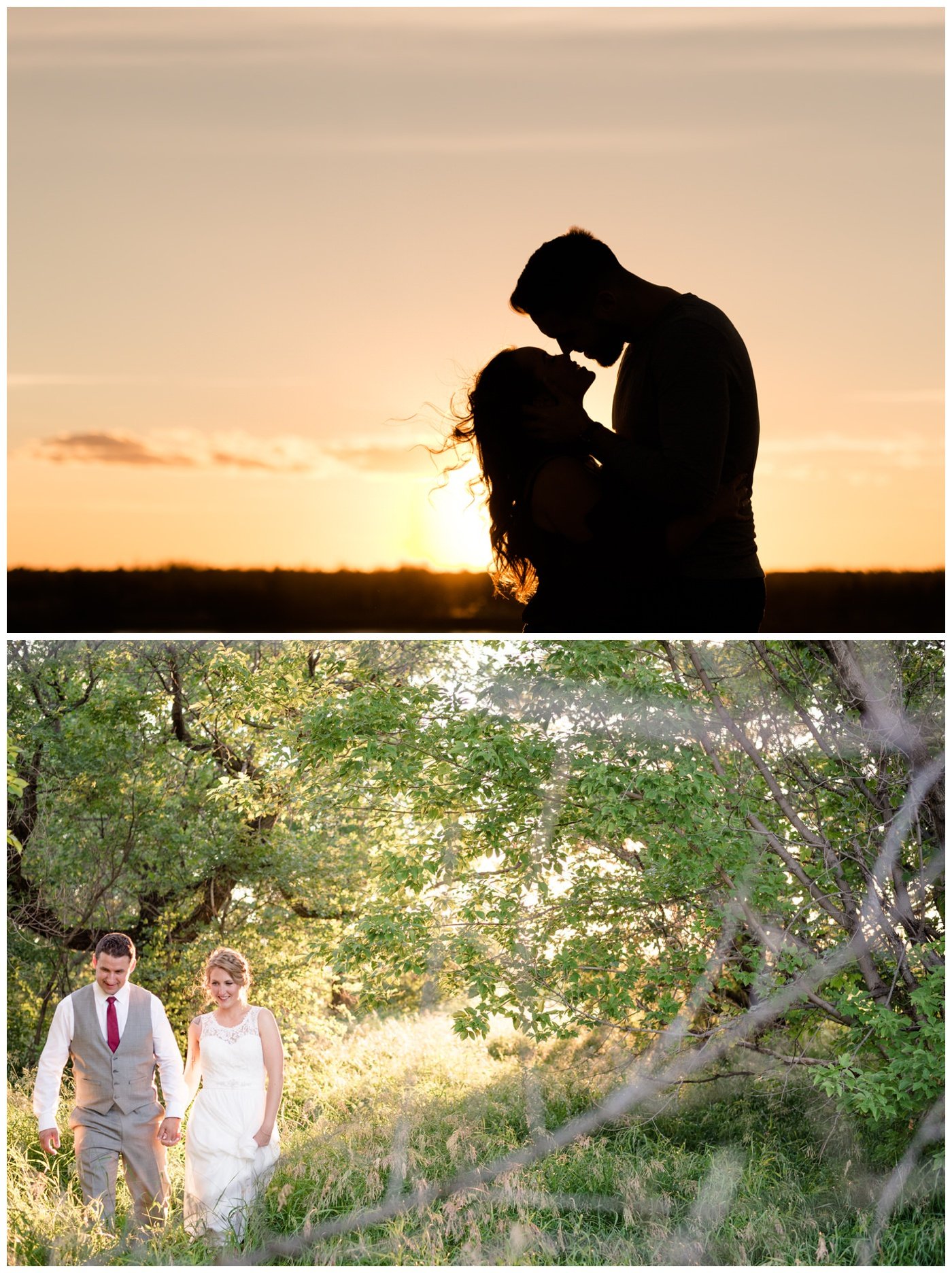 Elopement Timeline - Golden Hour and Sunset Sihouette