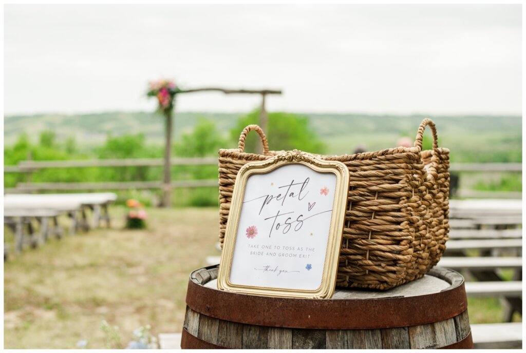 Darcy & Maddie - Regina Summer Wedding - 009 - Goodsman Farm - Throw flower petals confetti