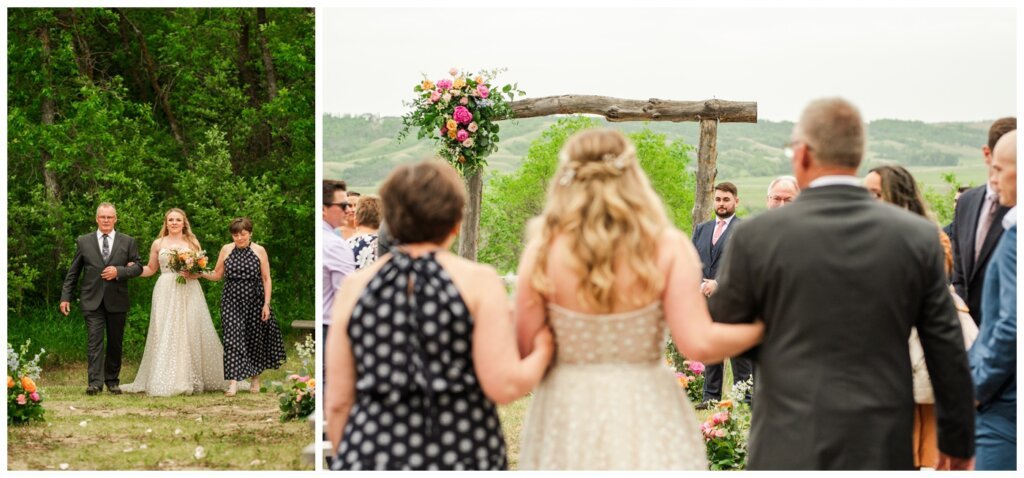 Darcy & Maddie - Regina Summer Wedding - 011 - Goodsman Farm - Bride & Groom see each other