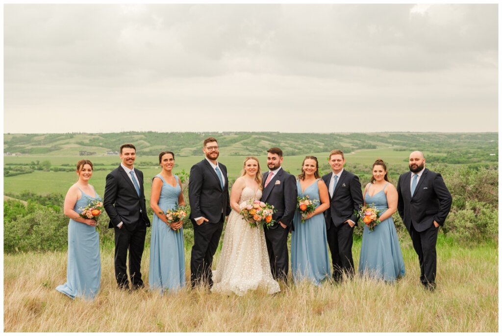 Darcy & Maddie - Regina Summer Wedding - 018 - Goodsman Farm - Wedding Party in Qu'Appelle Valley
