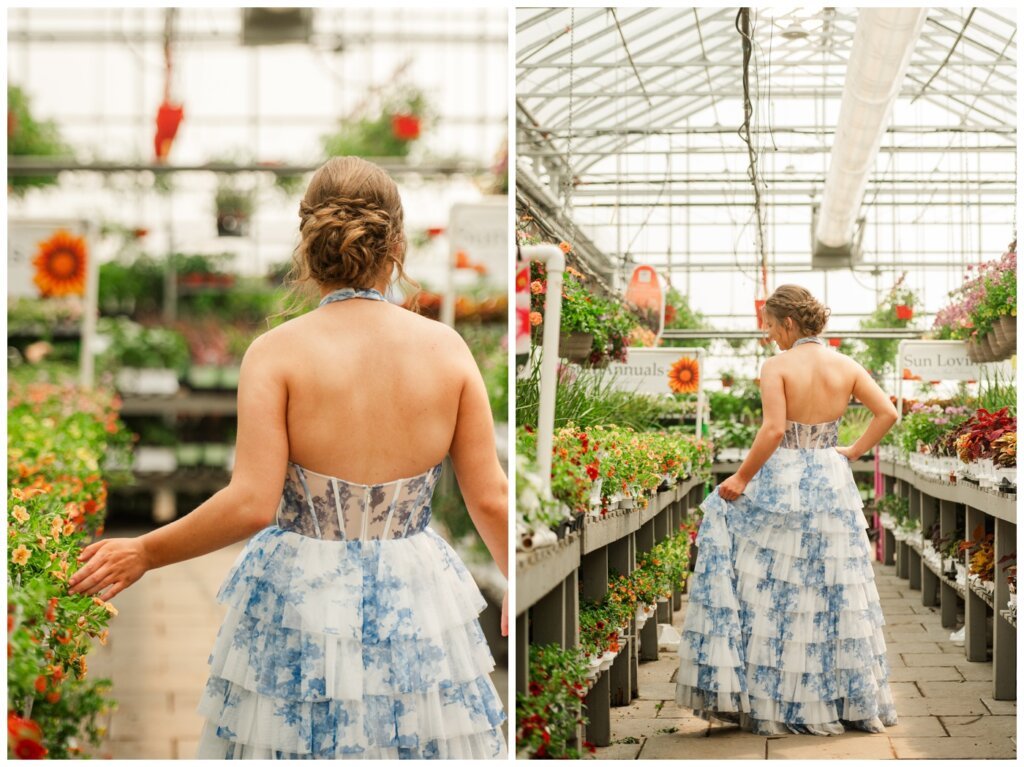Isabelle Grad 2025 - Dutch Growers Regina - 007 - Grad thumbs through the flowers