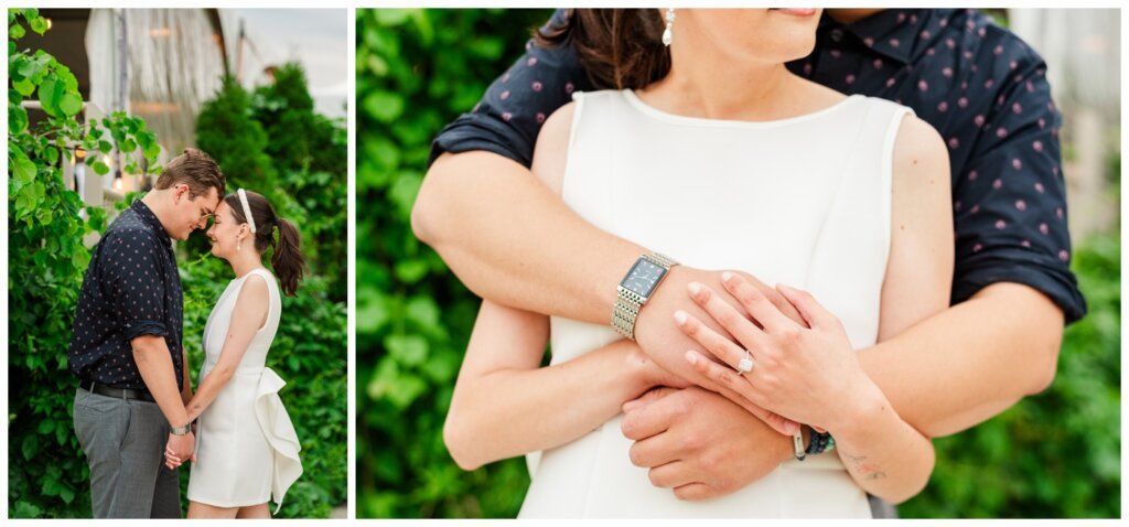 Skylar & Michaela- Regina Engagement - Wascana Park - 003 - Bride shows off her ring from Victoria Jewellers