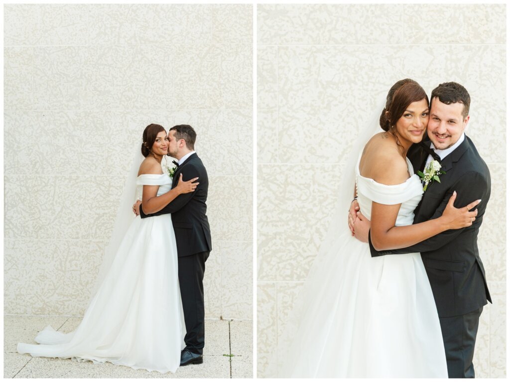 Derek & Danica - Regina Summer Wedding - 019 - Bride & Groom at TC Douglas Building